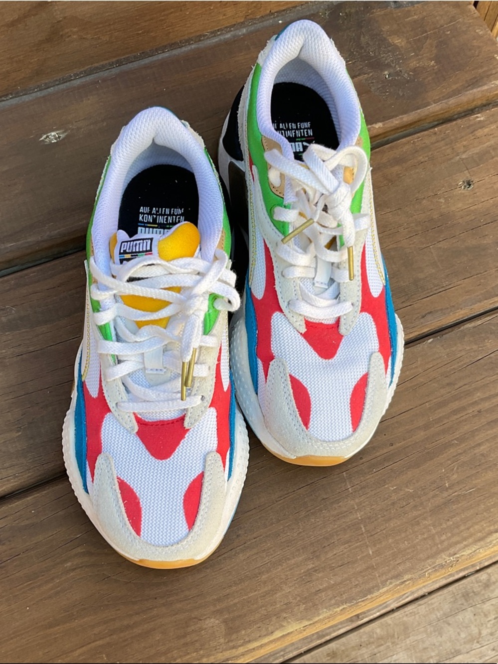 Puma Youth Multicolor Mesh and Suede Sneakers